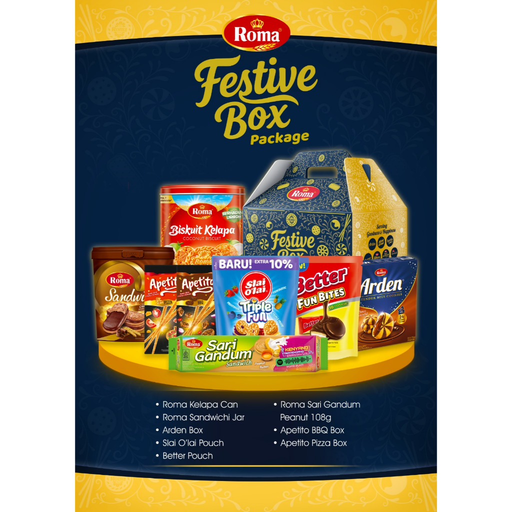 BOX festive Biskuit Mayora 2026 (Hampers/Paket Spesial)  isi Mewah dan cantik