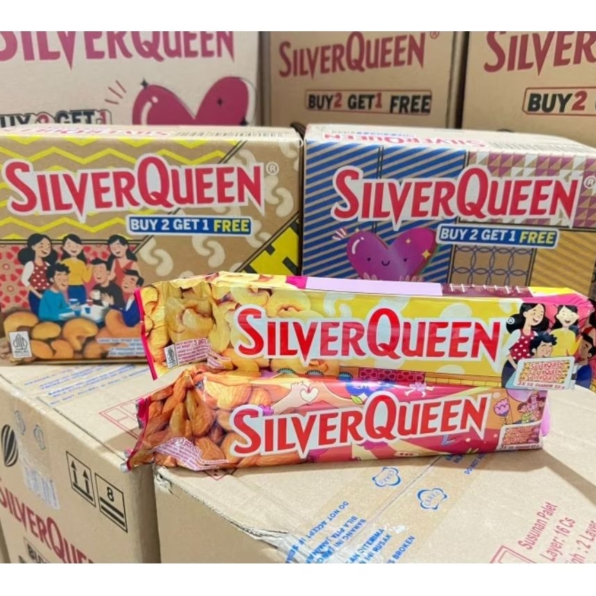 SilverQueen cokelat cashew & almond besar 3pcs