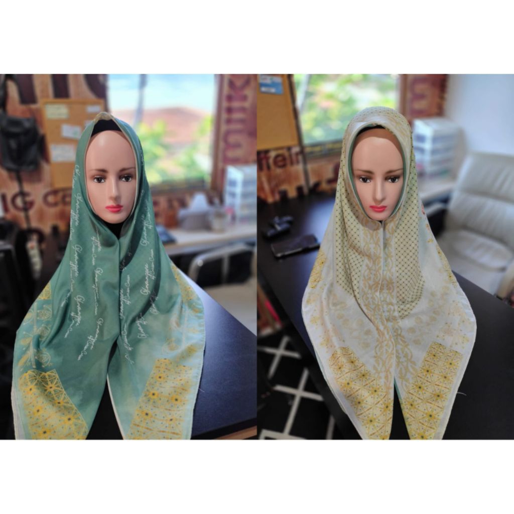 Jilbab segiempat premium glamazone ori
