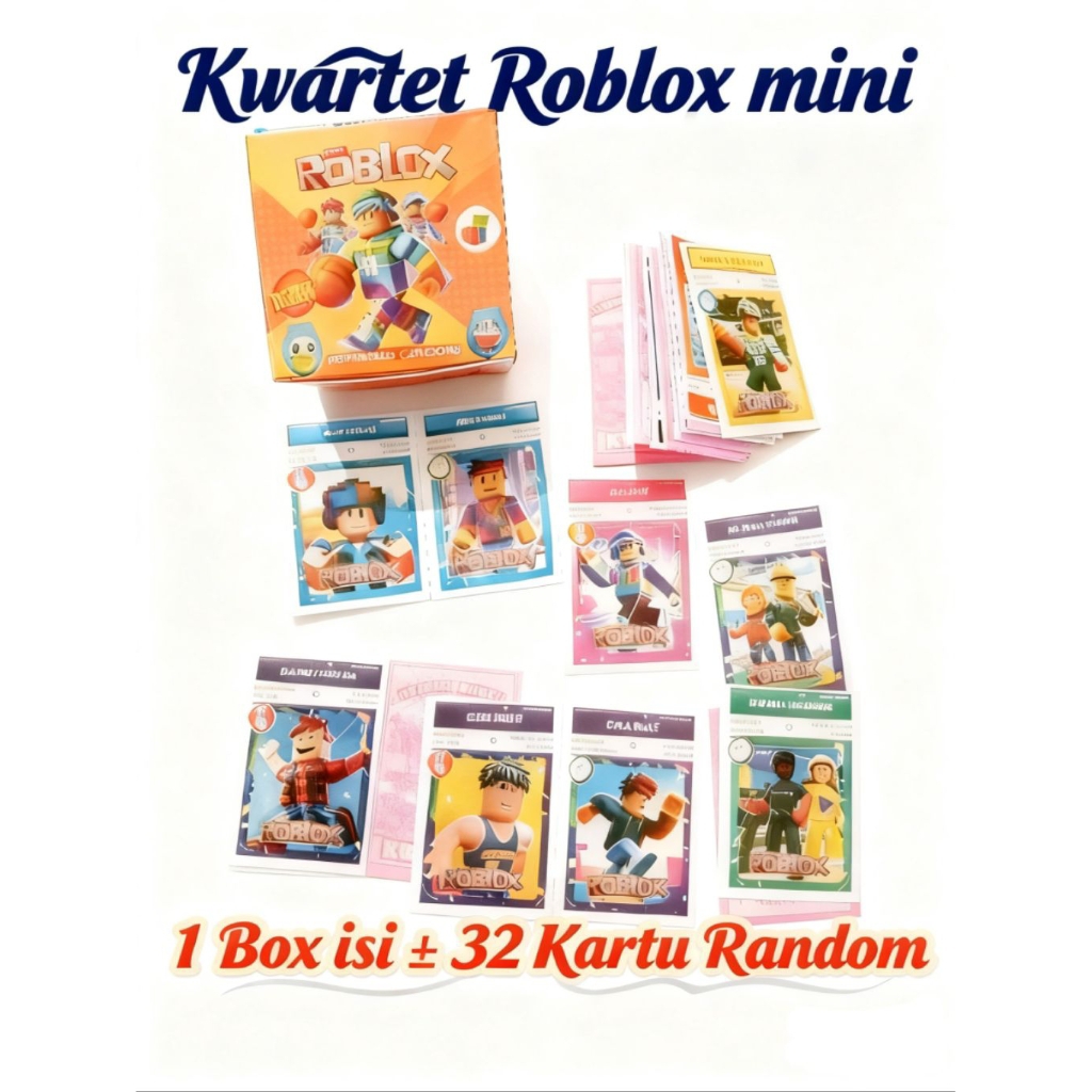 KARTU GAMBARAN ROBLOX KWARTET MINI GAMBARAN KARTU MAINAN KWARTET MAINAN UMBUL MAINAN JADUL MAINAN KA