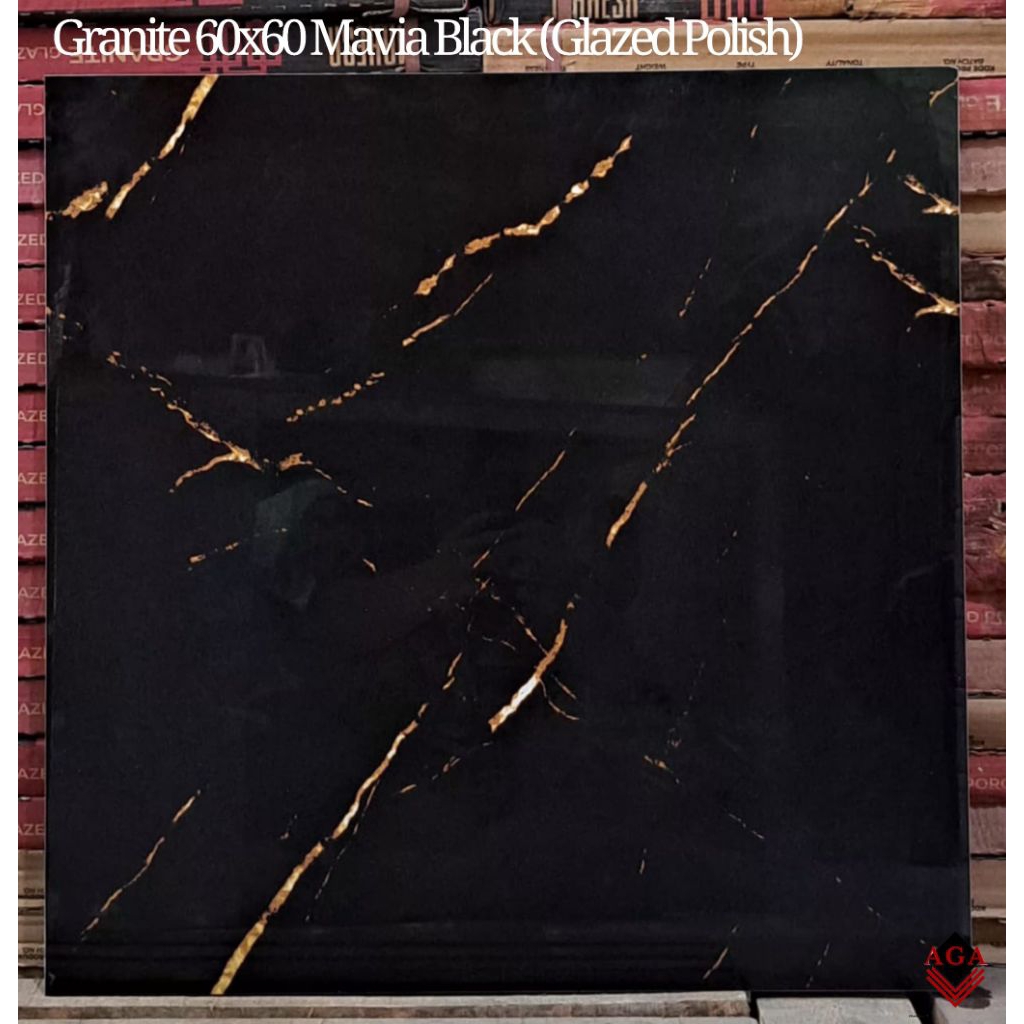 GRANITE 60X60 MAVIA BLACK (GLAZED POLISH)
