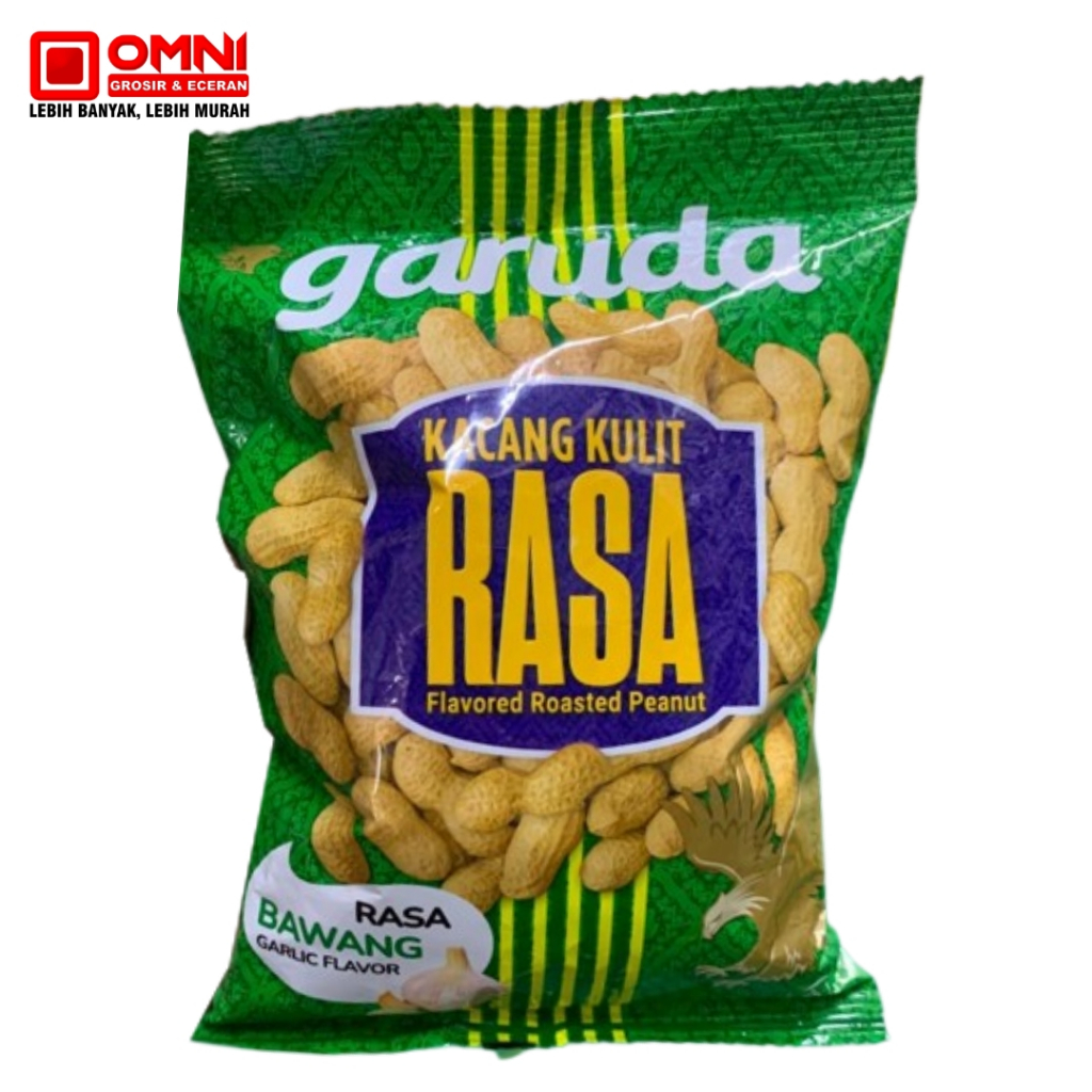 Garuda Kacang Garing Bawang 190gr Kacang Kulit Rasa Bawang