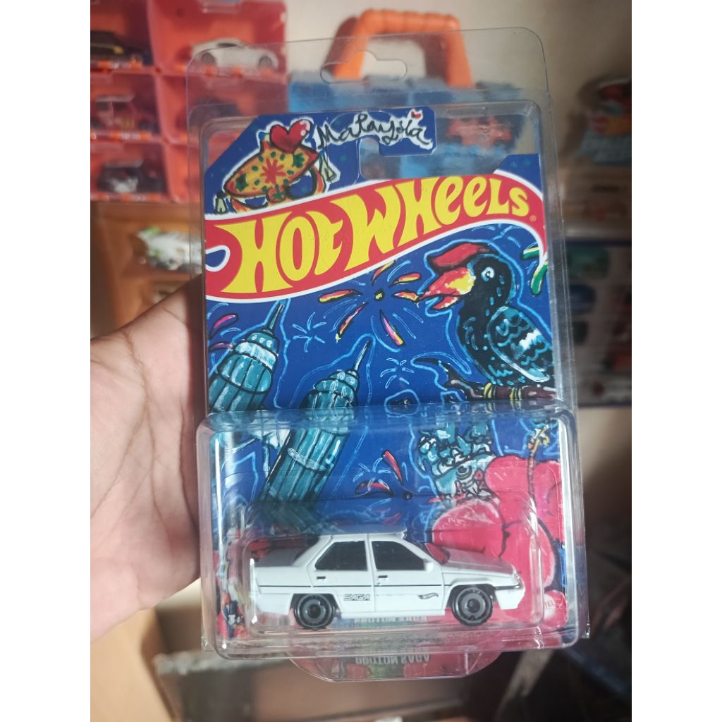 Hot Wheels Proton Saga Putih Hot Wheels X Proton Free Protector