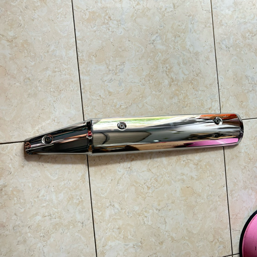 Cover muffler tameng knalpot pelindung knalpot Megapro Primus (Besi Tebal)
