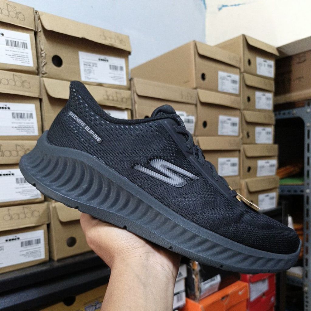 Sepatu Skechers Go Walk Now Payton Black Slip ins Original Resmi Sport Station