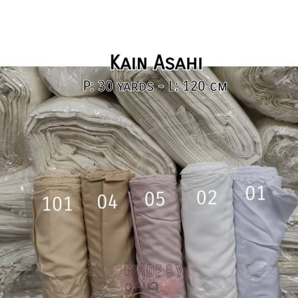 Asahi 1 roll kain Furing dress kain Asahi Gulungan 1 roll