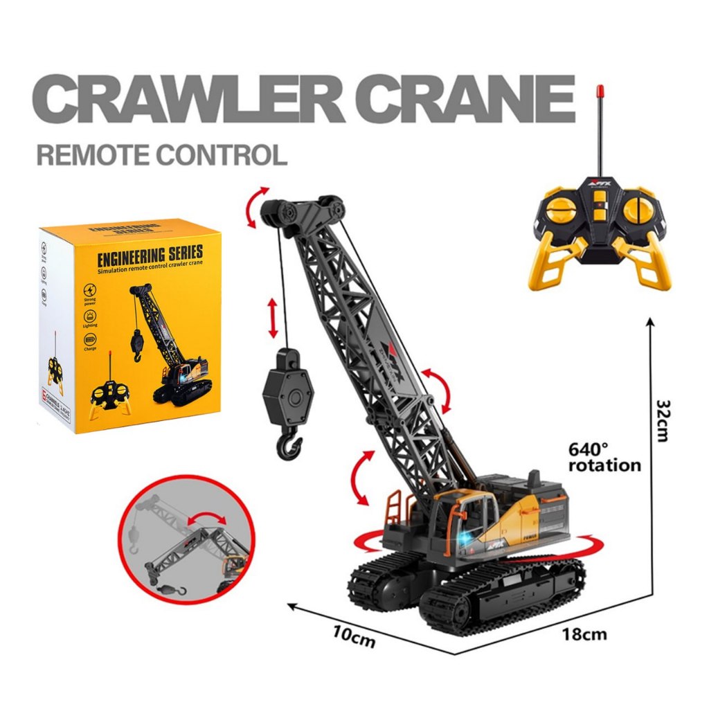 Mainan Truk Crane Crawler Remote Control 6 Channel 40MHZ - RC Crane Engineering