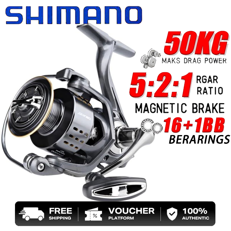 SHIMANO Reel Pancing Reel Pancing Murah Kuat Power Reel Pancing Laut Tarikan Pancing Metal