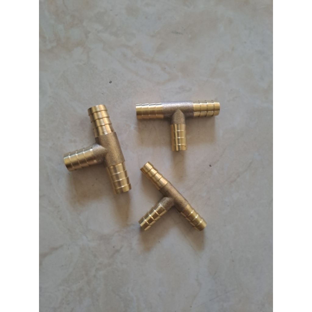 Nepel Sambungan Kompresor T Kuningan nepel cabang tiga Model Tee kuningan sambung compressor