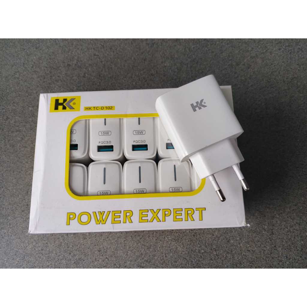 ADAPTER CHARGER HK TC-D102 LED QUICK CHARGER 3.0 BATOK CASAN HK D102 15W