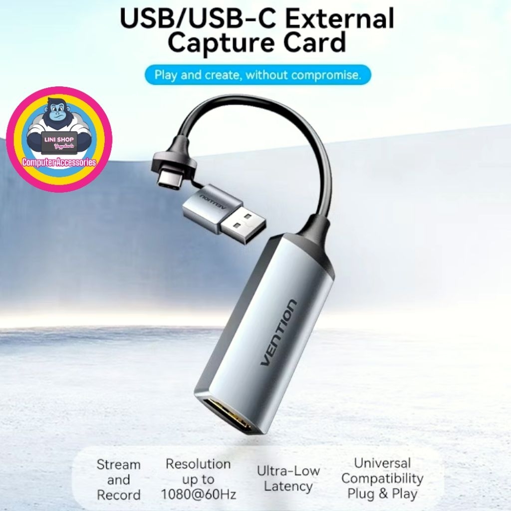 VENTION HDMI Video Capture Card USB to HDMI Game Capture  OBS