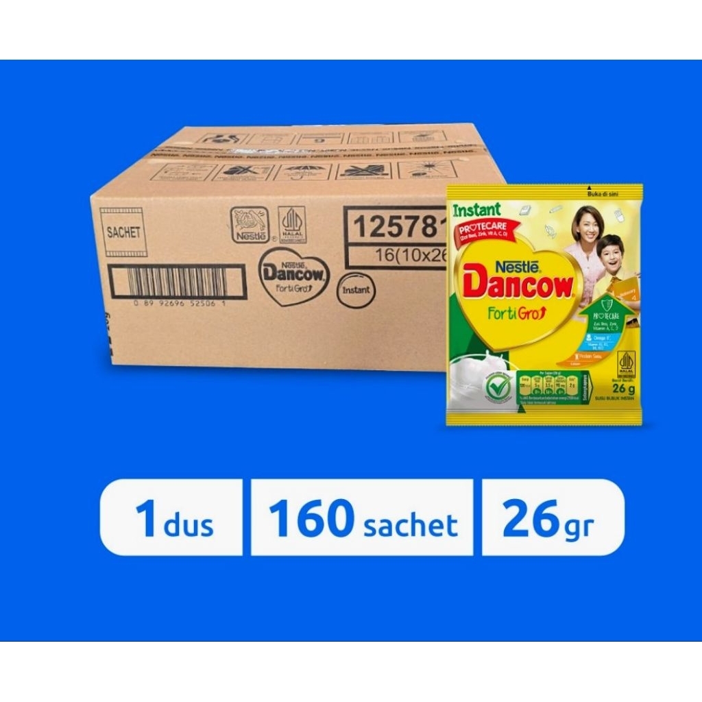 SUSU DANCOW FORTIGRO 1KARTON ISI 16PACK / SUSU DANCOW INSTAN