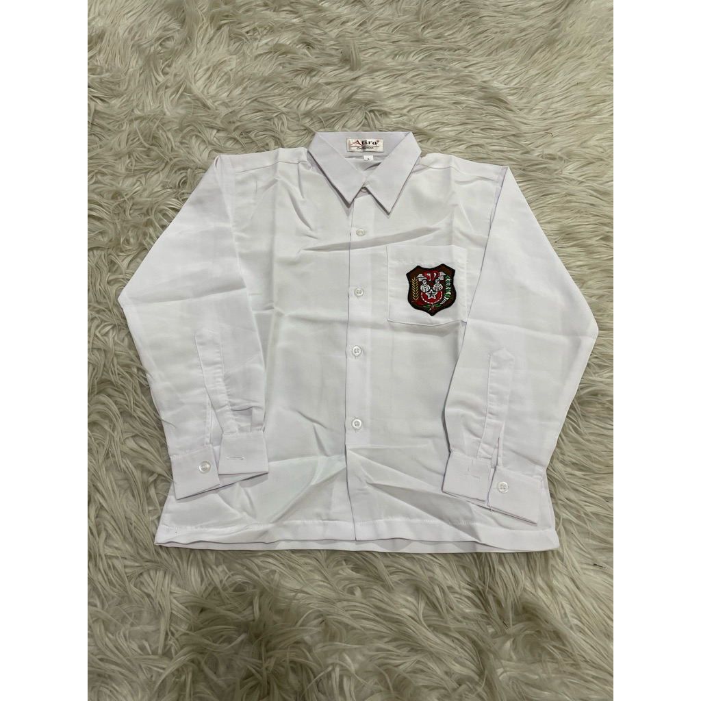 (Obral 1994) Kemeja putih panjang SD bahan tisu