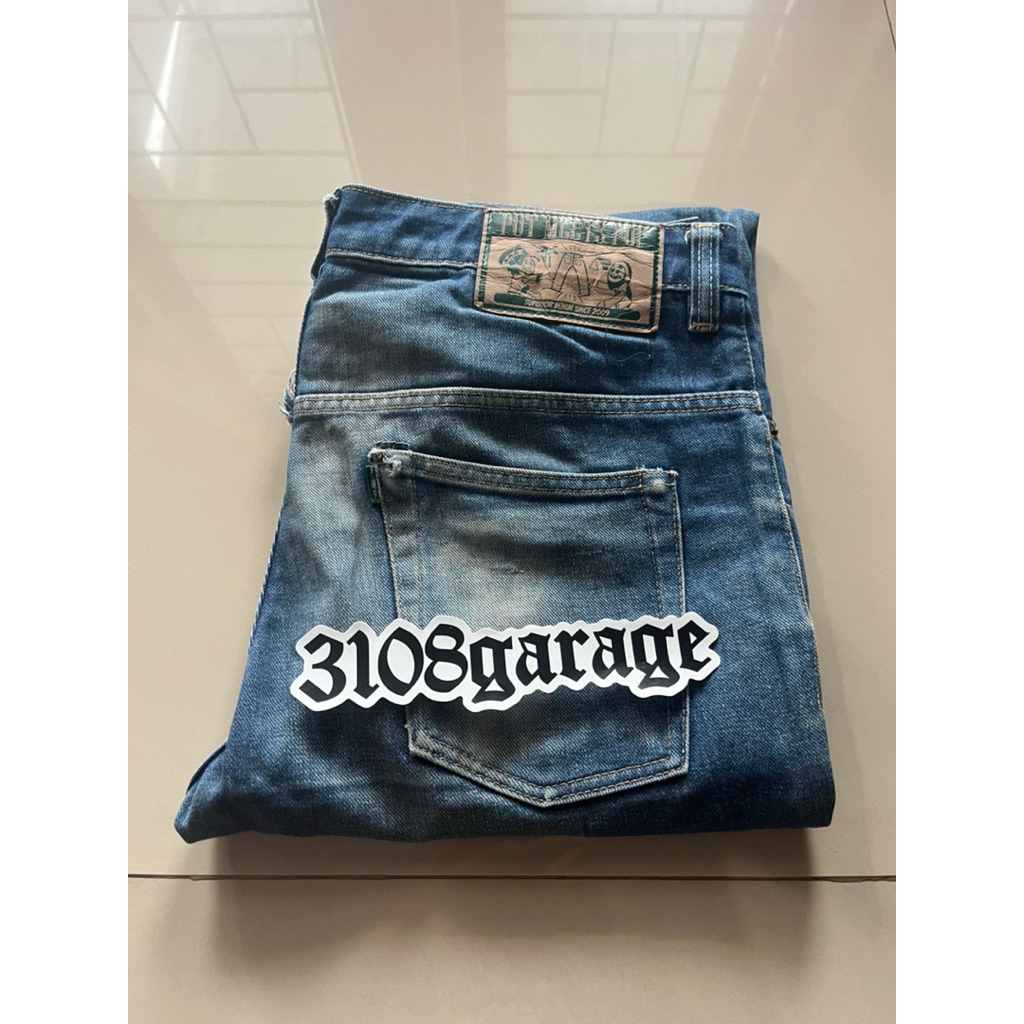 Celana panjang pants mens pria PMP pot meets pop denim jeans blue sz 32 used second