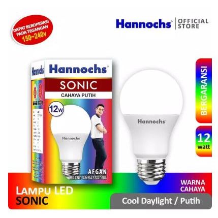 Lampu LED Hannochs 12W Super Terang untuk Penerangan Utama E27 Putih / Kuning Ruang Tamu – Seri SONI