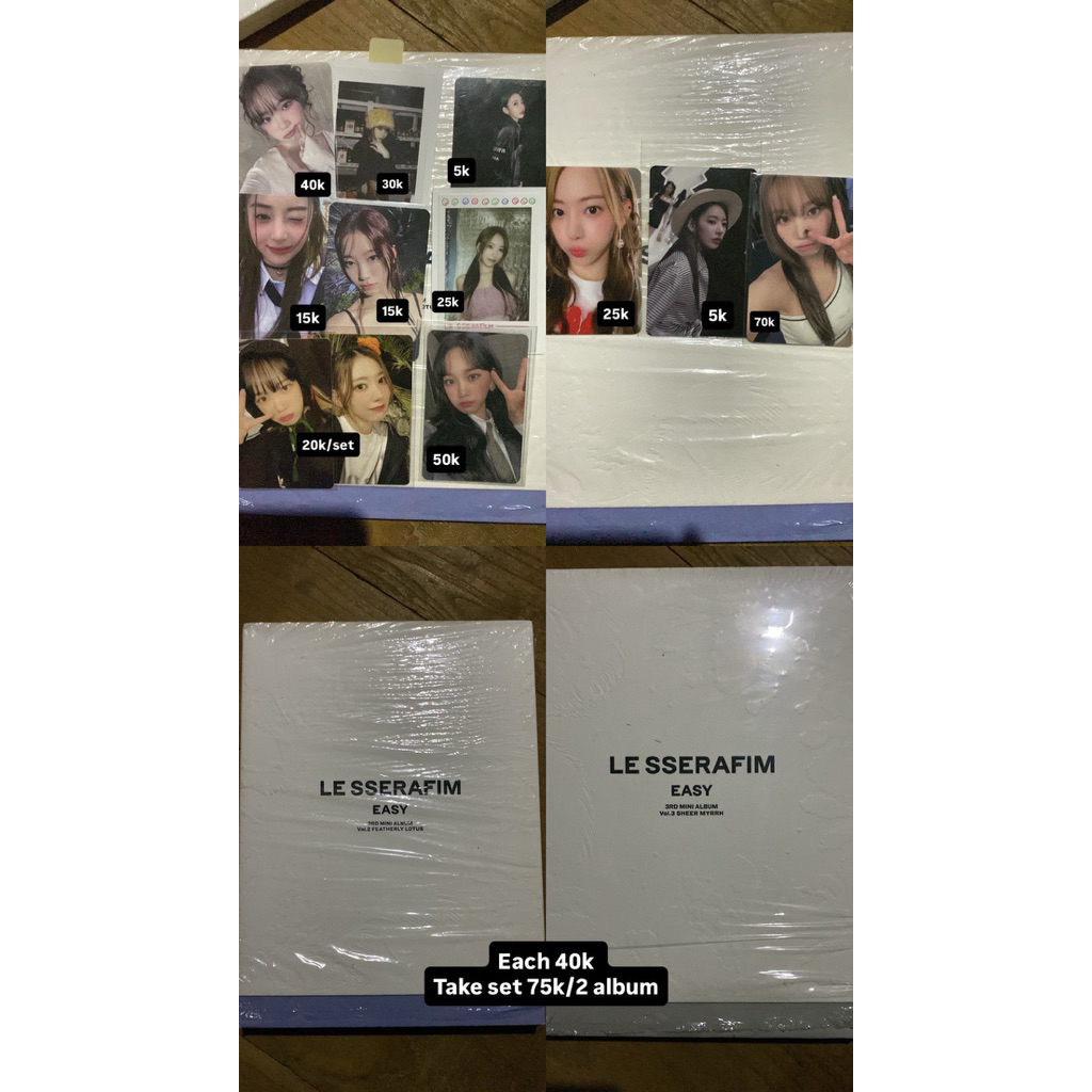 PHOTOCARD LESSERAFIM CHAEWON YUNJIN SAKURA CHAEWON PNS YUNJIN DASI