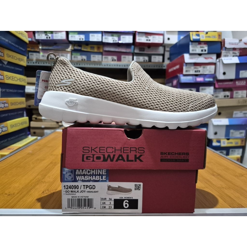 New Limitied Skechers Go Walk Joy Highlight Sneakers Slip On Shoes Womens 124090/TPGD Original BNIB