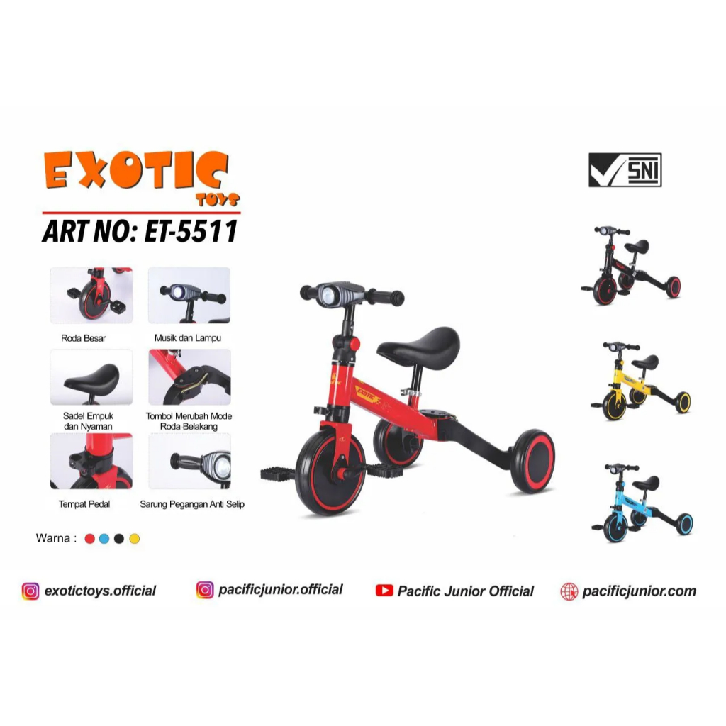Exotic Sepeda Anak Balance Bike ET-5511