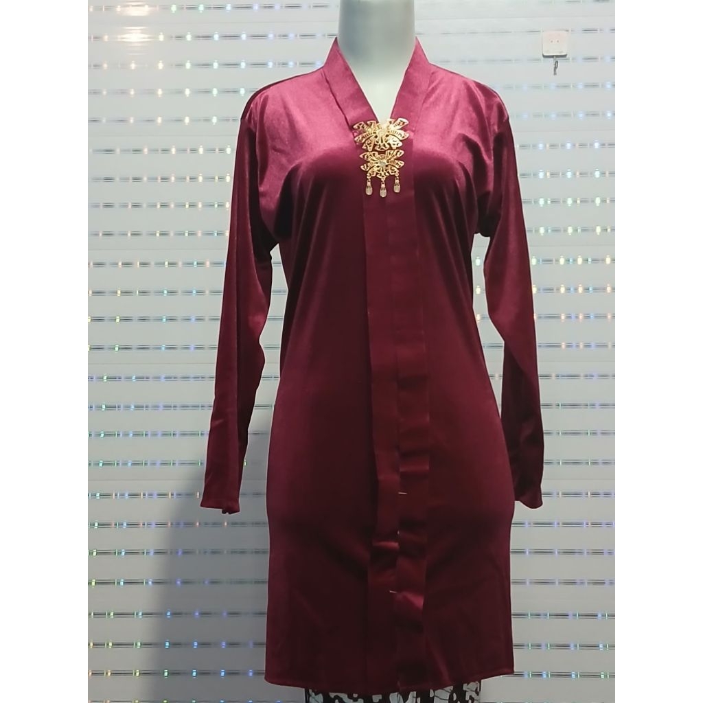 ATASAN KEBAYA BELUDRU TUNIK KARTINI PANJANG SELUTUT DEWASA