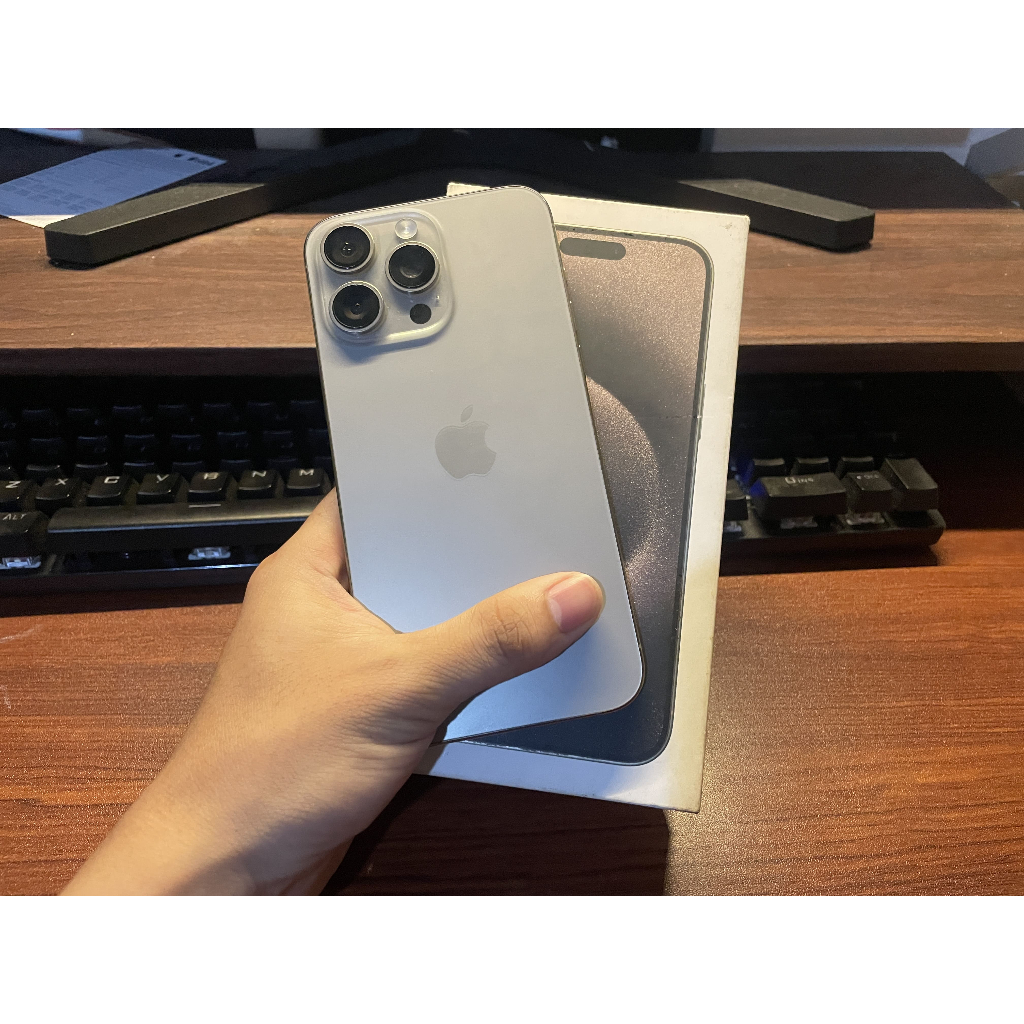 IPHONE 15 PRO MAX NATURAL 256 GB RESMI IBOX SECOND