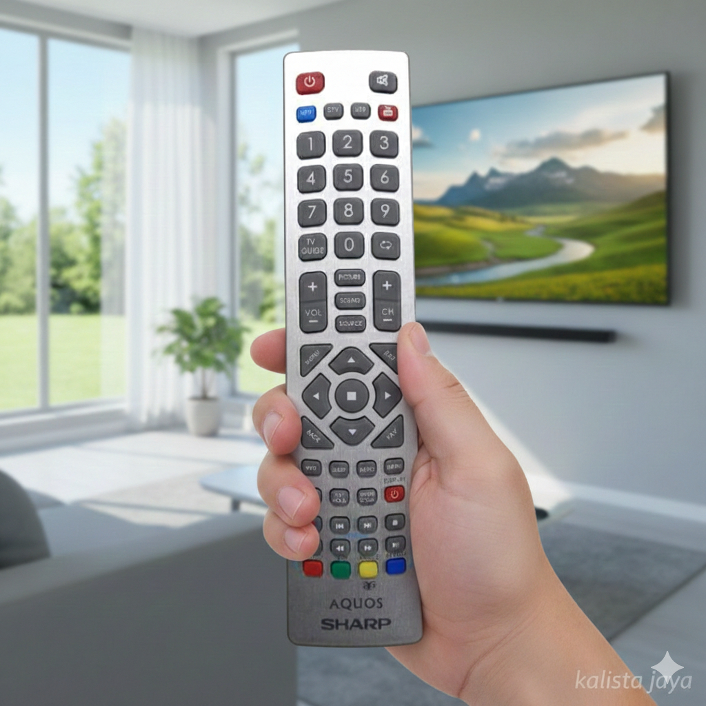 REMOTE SMART TV SHARP 3D NET PLUS 4K ORIGINAL ASLI