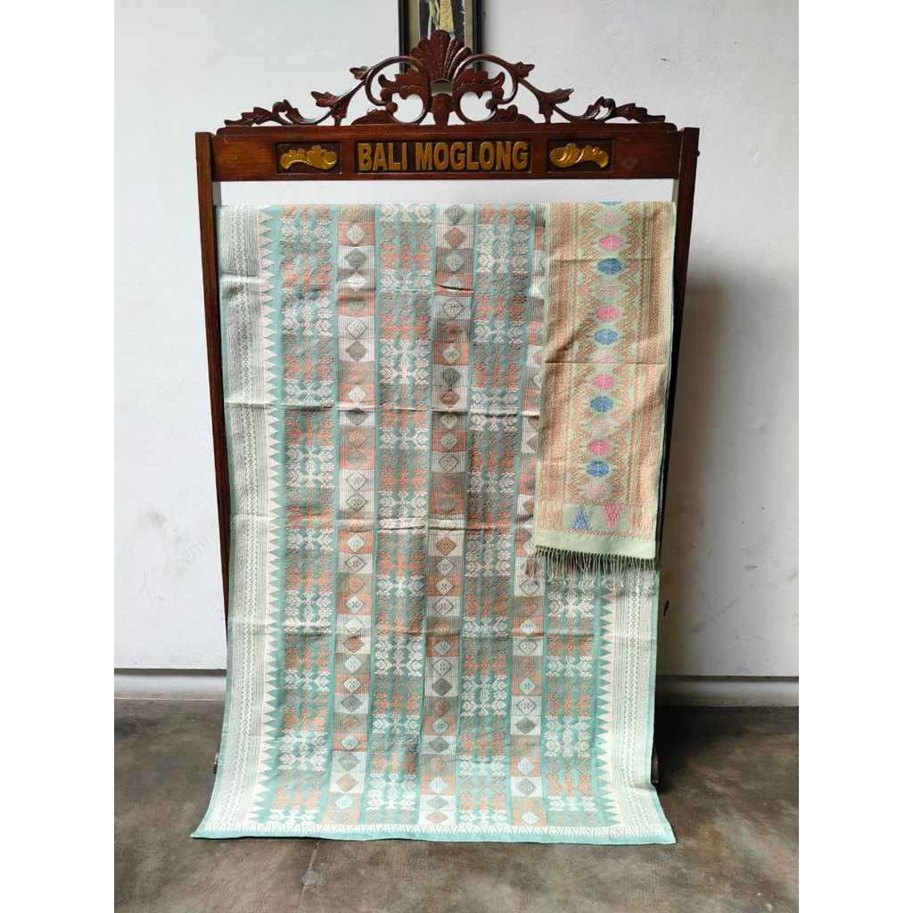 BALI MOGLONG - BUNDLE SONGKET JEMBRANA SUTRA TANPA SAMBUNGAN DENGAN SELENDANG