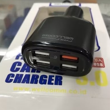 CHARGER MOBIL WELLCOMM 4 PORT USB FAST CHARGER 3.0