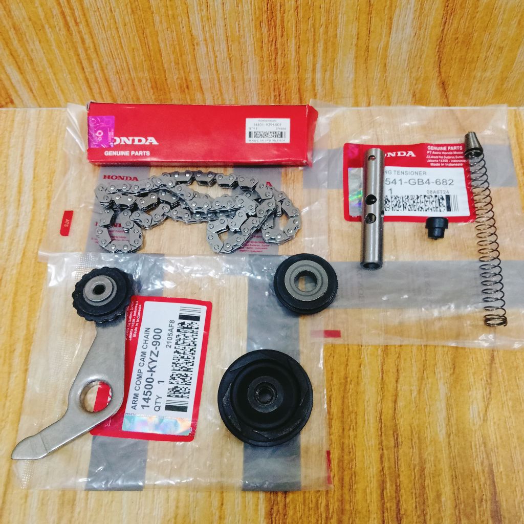 Paket rantai keteng set Supra x 125 helm in blade 125 Fi Ori KYZ