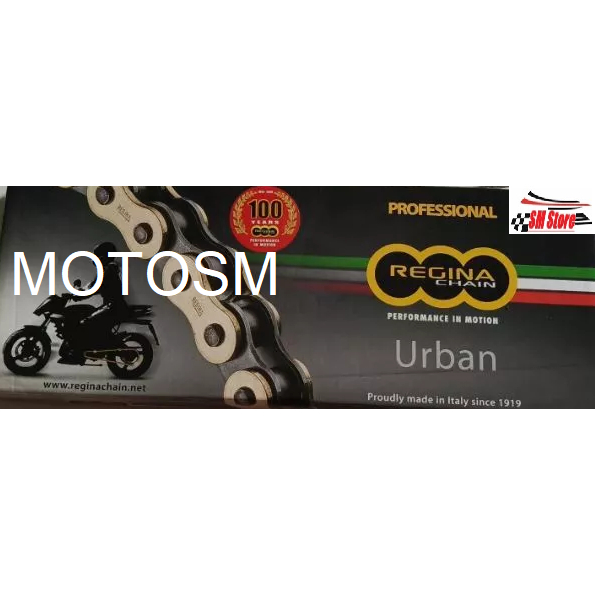 REGINA CHAIN RANTAI REGINA ITALI ITALY 415 428 520 130 ORO EB-ORO PROFESSIONAL RACING MOPED Gold Cha