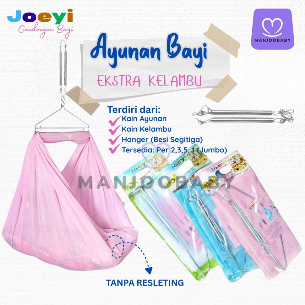 Joeyi Kain Ayunan Bayi | Kain Kelambu | Ayunan Gantung Baby – Manjoo Baby