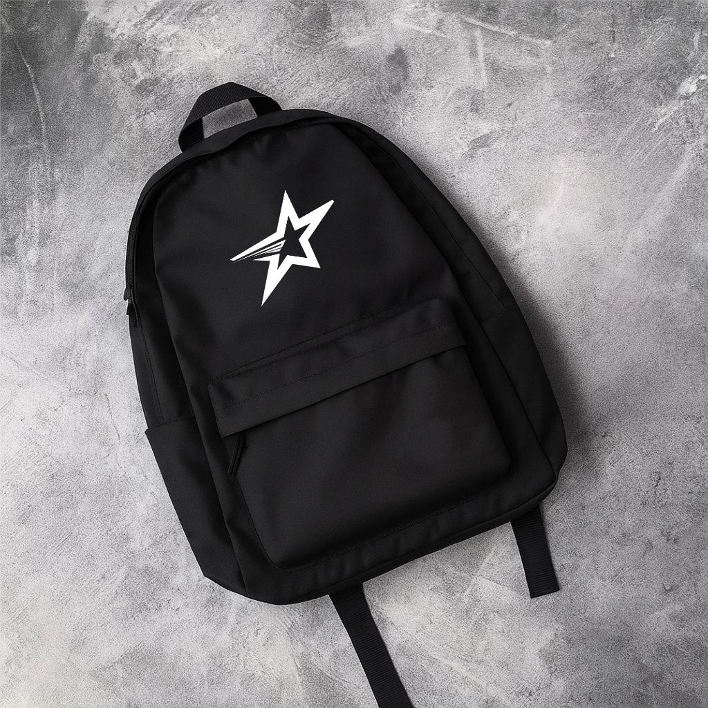 ZAHAIR Tas ransel bintang strip premium bahan canvas berkualitas tas ransel.anak sekolah pria wanita