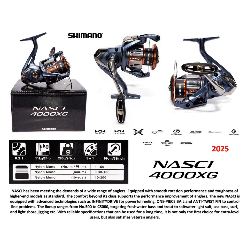 Reel Shimano NASCI 2025