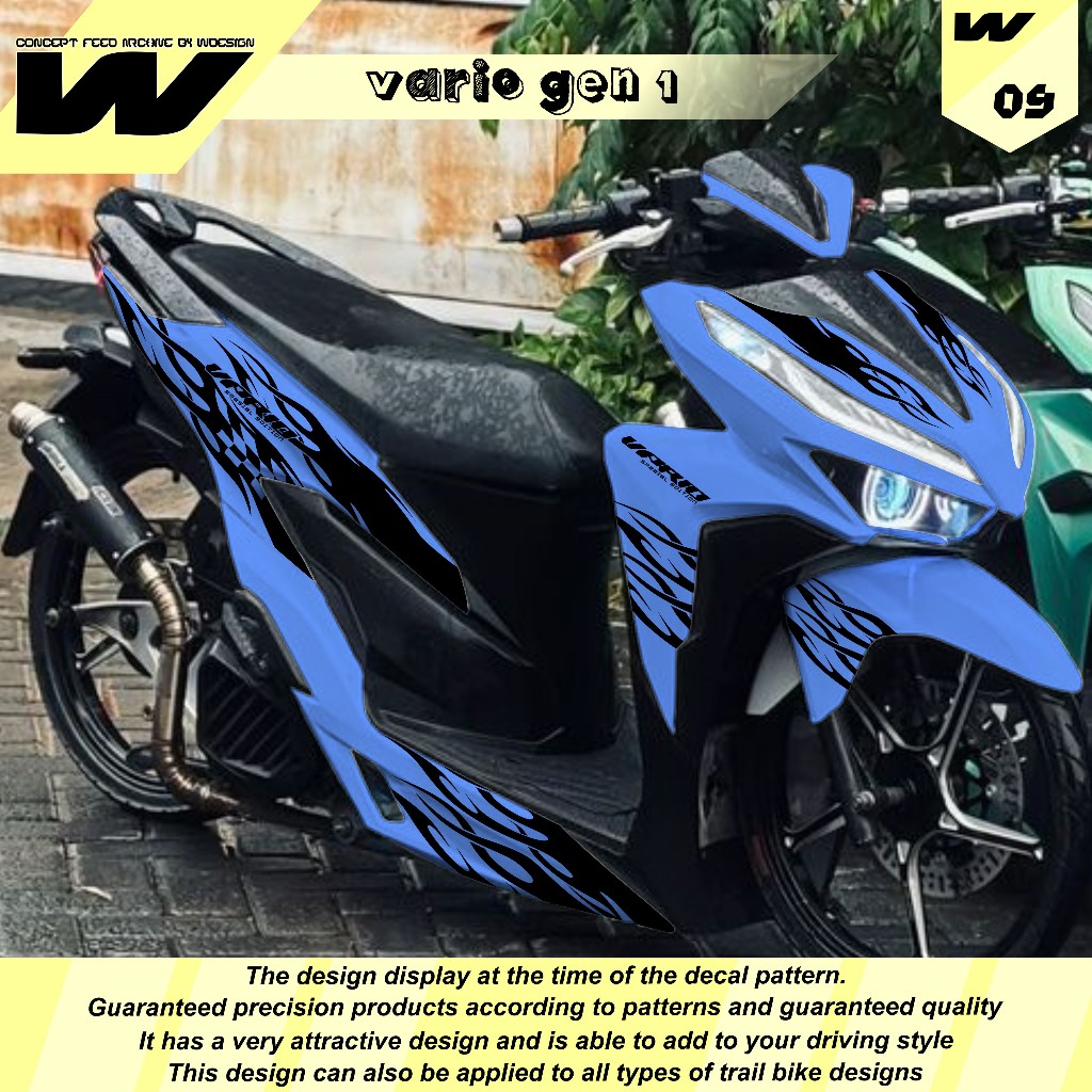 (COD) Sticker Decal Full Body Motor Honda Vario 125/150 2017 2018 2019 2020 2021 2022 Stiker Skotlet