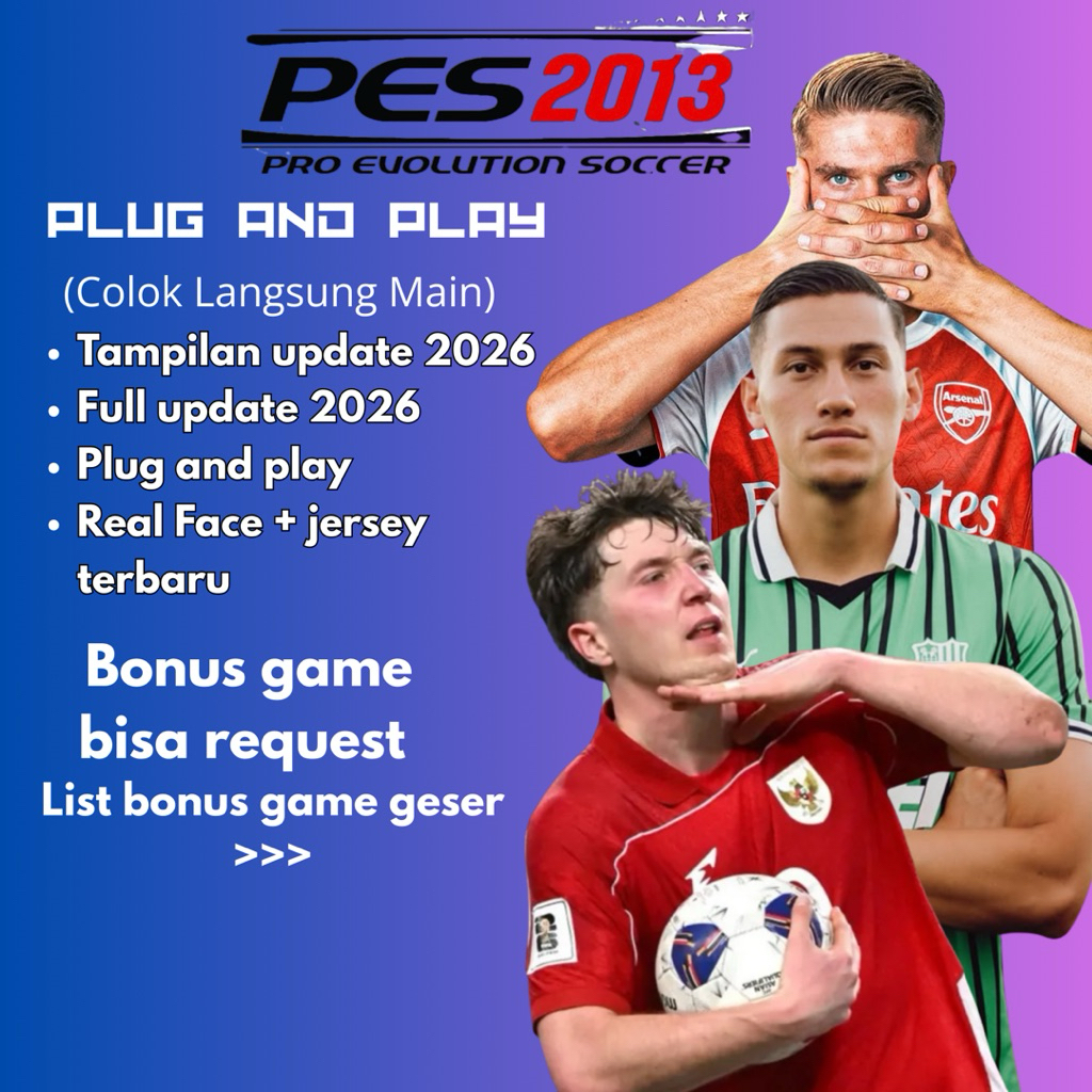 Flashdisk isi Game PES 2013 Update Terbaru dan Bonus Game Bebas Request