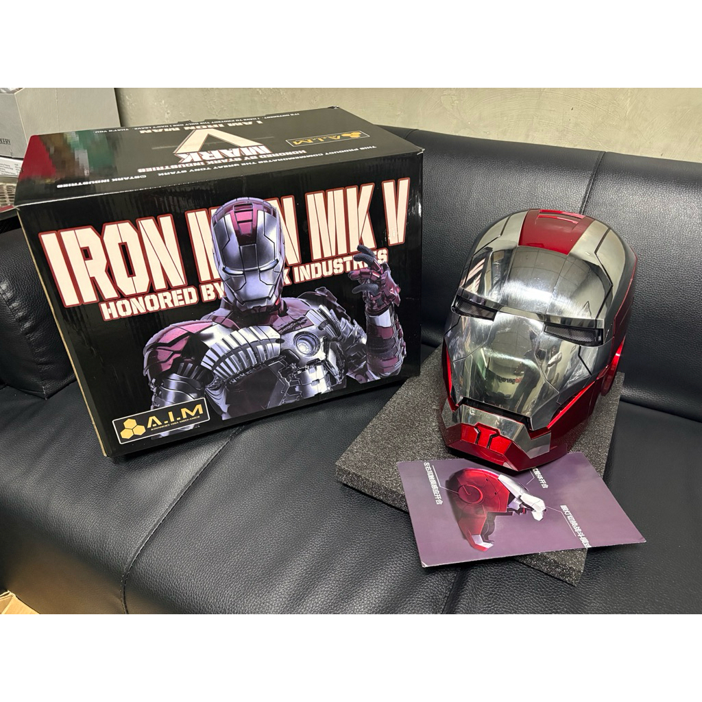 Iron Man MK V / Mark 5 Helmet, 1:1 Scale, AIM Voice Control wearable