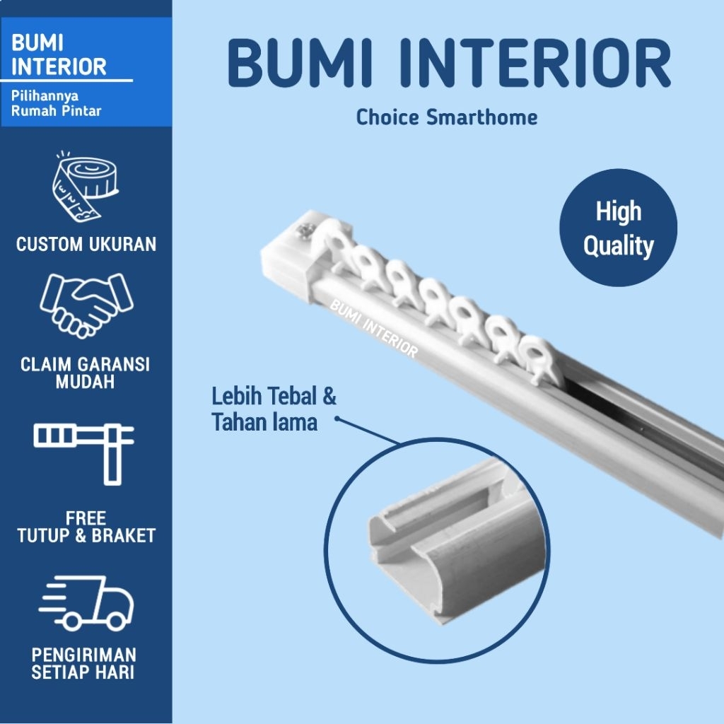 Batang Vitrase | Batang Vitrase Kotak Alkan Tebal | Batang Vitrase Oval Tebal | Rell Kotak Tebal | R