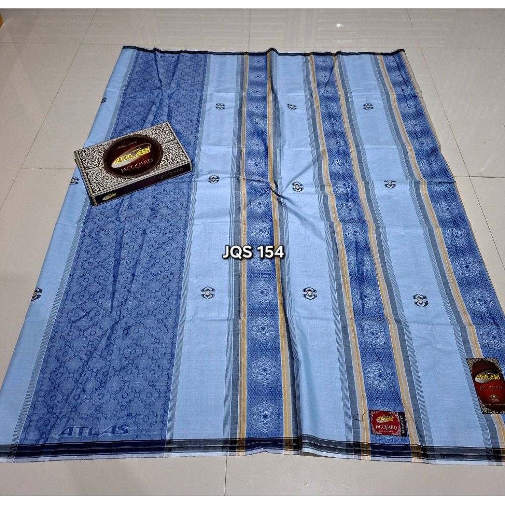 SARUNG ATLAS JAGUAR / JACQUARD / JAGUARD SONGKET SILVER BAHAN RAYON SONGKET TIMBUL BISA COD