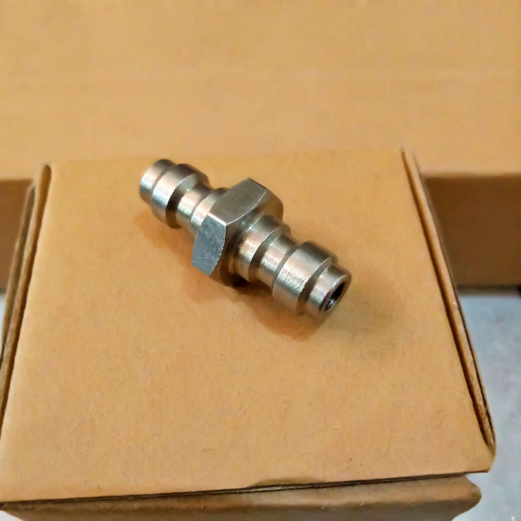 Kupler Double Jantan Stainless Import, Adaptor Sambungan Ke Kupler Betina, Sparepart Pompa Pcp