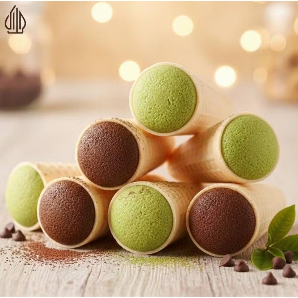 Conley Kue Es Krim Korea Rasa Coklat & Pandan 450G 1 Box Isi 16 PCS Bahan Telur & Tepung 1:1 Makanan