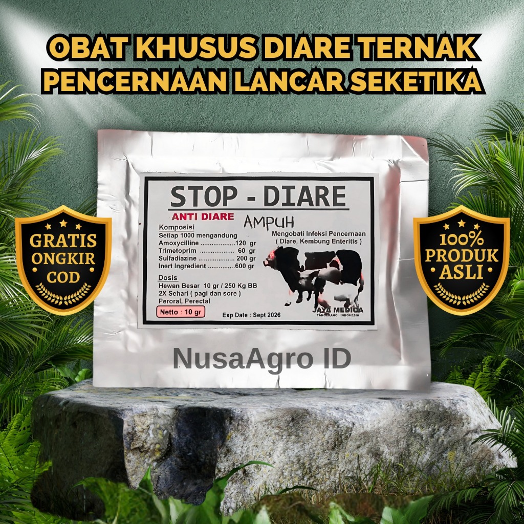 OBAT DIARE TERNAK PALING AMPUH TERBUKTI CEPAT - Atasi Mencret Sapi Kambing Kerbau Dalam 1 Hari | Ter