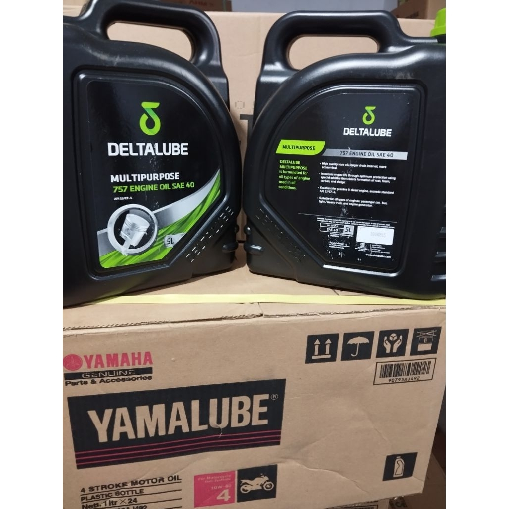 Oli Mesin Deltalube MULTIPURPOSE 757 ENGINE OIL SAE 40 API SJ/CF-4 Diesel  5 liter (galon)