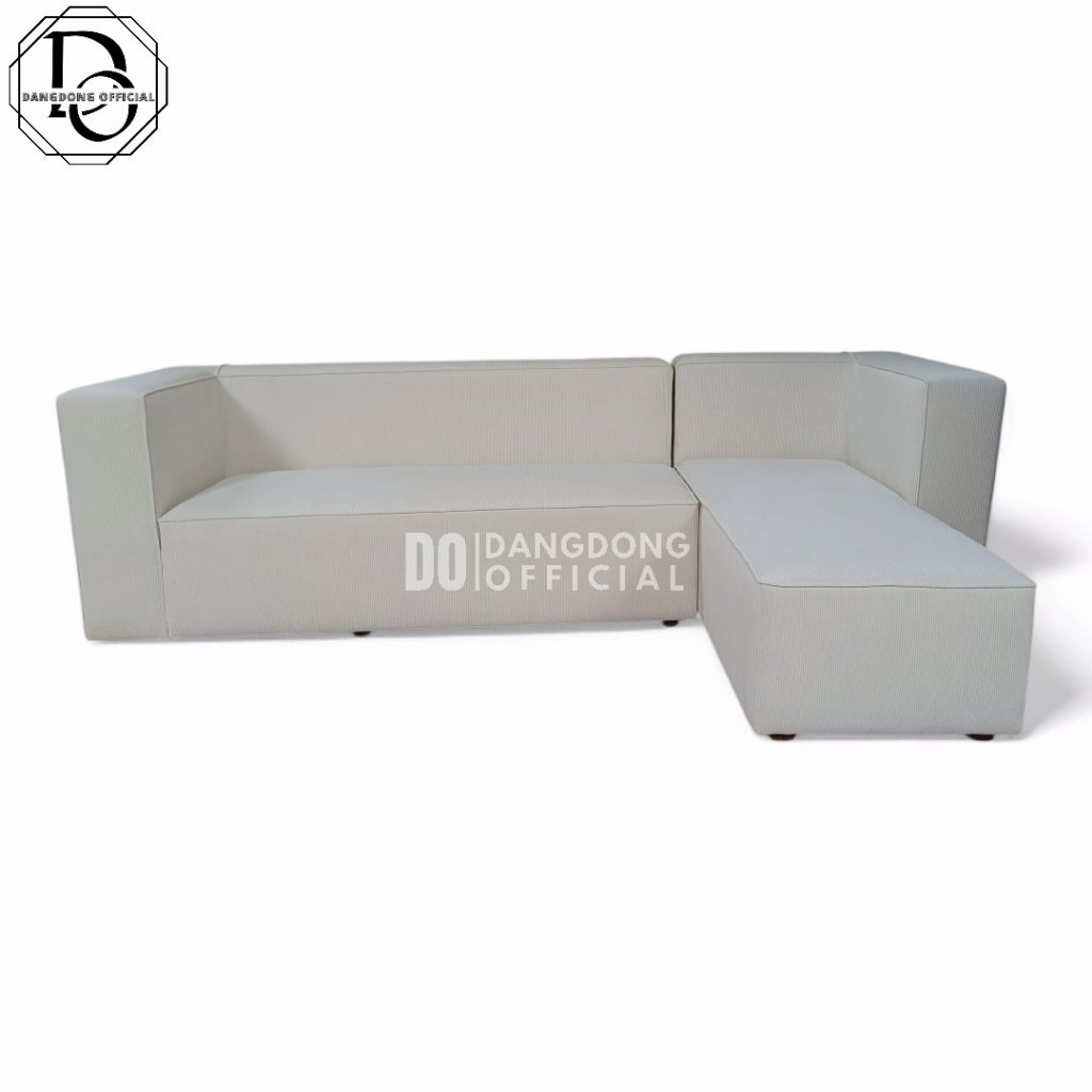 SOFA L PANJANG 280 CM RANGKA KAYU JATI - SOFA L ALBA | DANGDONG OFFICIAL