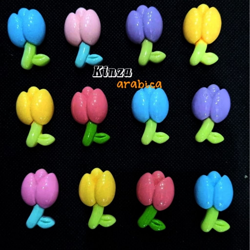 500pcs CLAY RESIN MODEL POHON BUNGA MIX WARNA CLAY RESIN DIY KARAKTER BUNGA CLAY GROSIR