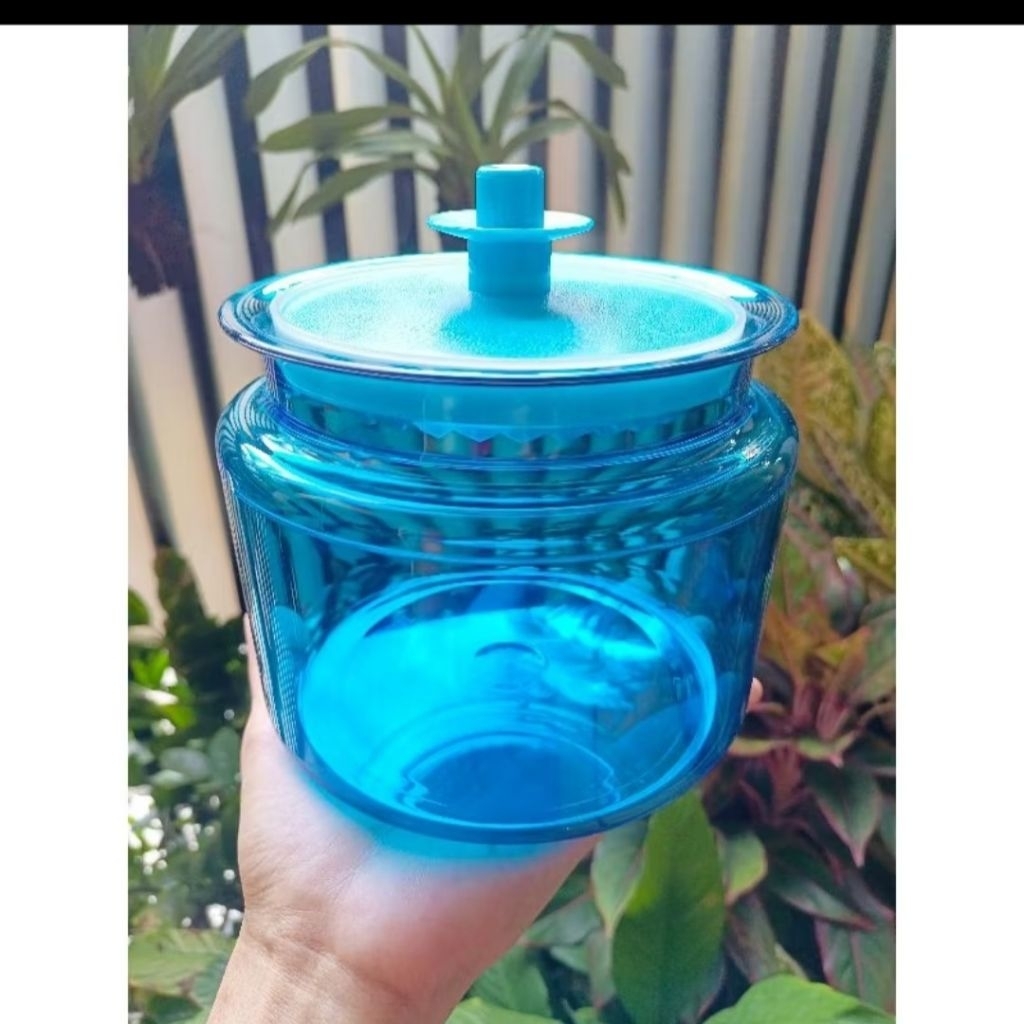 toples cp tupperware kapasitas 1.2 biru
