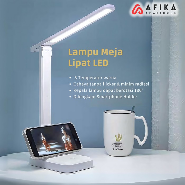 Lampu Meja LED TAFF Eye Protection Lampu meja Lampu Belajar Mode Sentuh 3 Colour