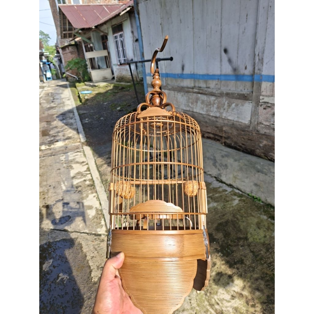 sangkar cungkok bambu lokal model tinggi