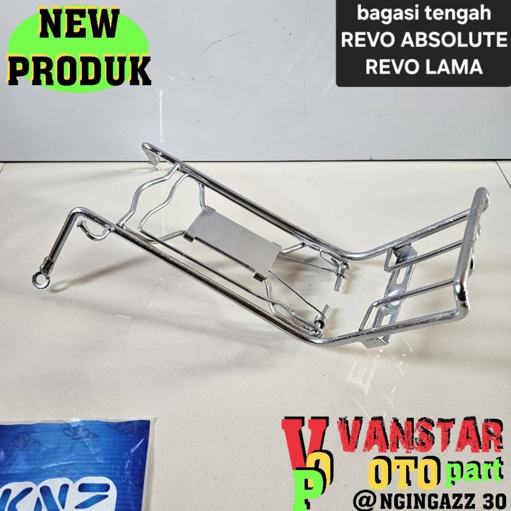 BAGASI TENGAH REVO ABSOLUTE REVO ABS REVO LAMA WARNA CHROME BAHAN BESI TEBAL