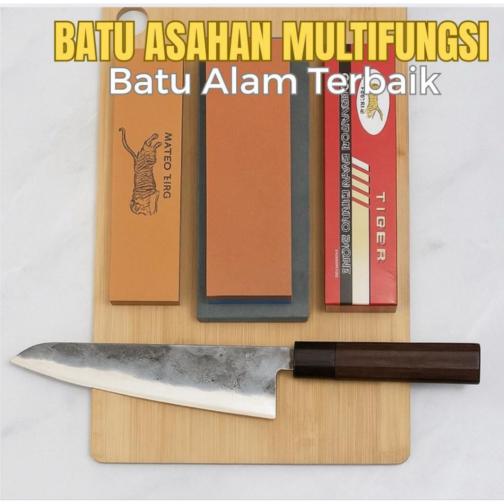 Batu Asahan Tiger Premium | Asah Pisau, Golok & Sabit Lebih Tajam