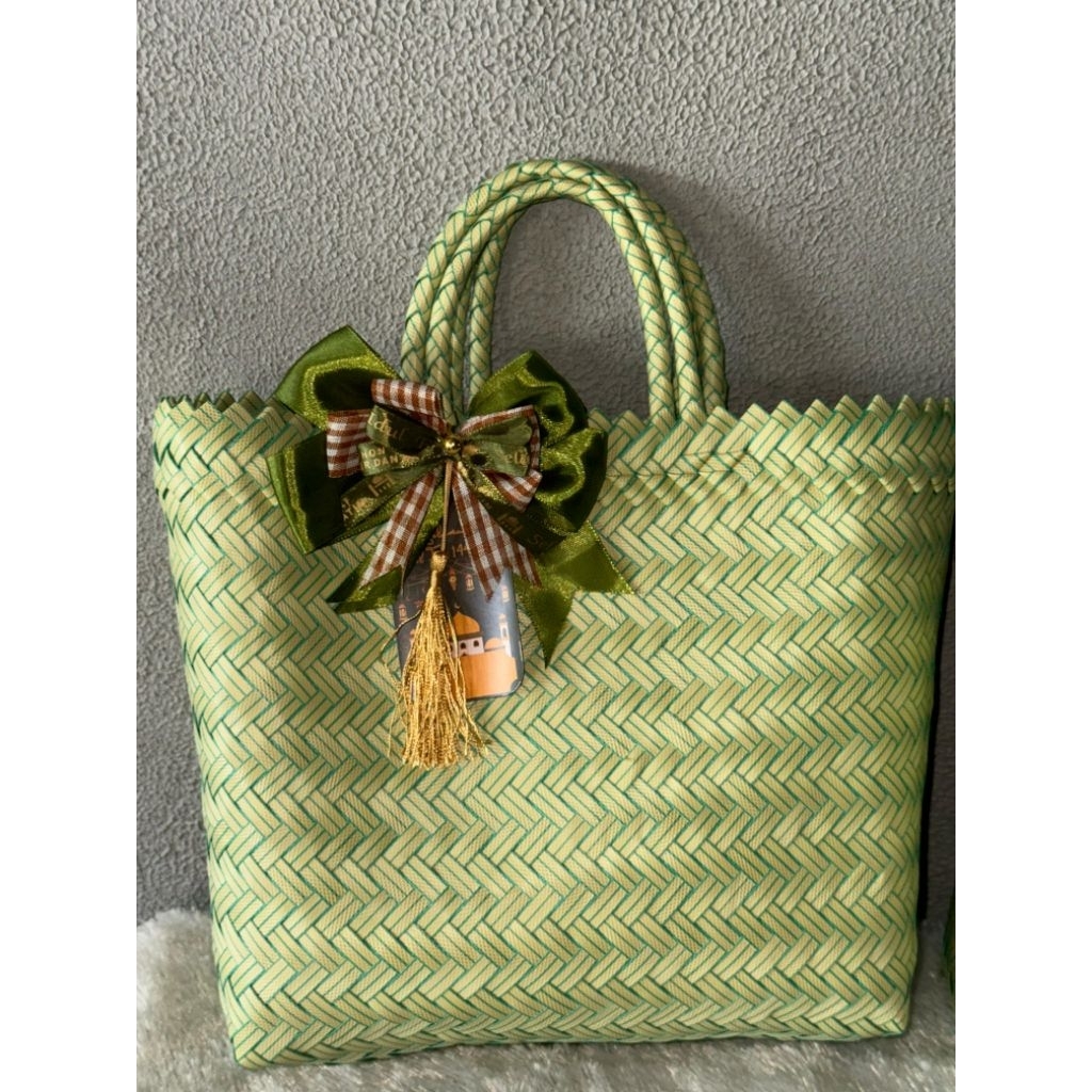 Tas Anyaman Plastik JUMBO POLOS untuk Souvenir Bingkisan Berkatan / Tas Hampers Hantaran Sembako