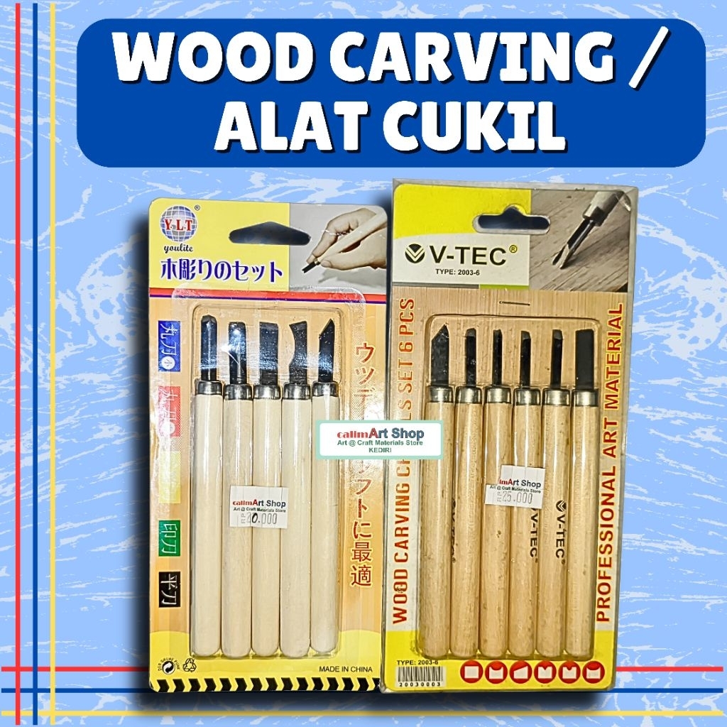 Set Alat Cukil/Wood Carving Tools Seni Grafis